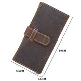 Retro Leather Wallet Crazy Horse Leather Long Men's Wallet