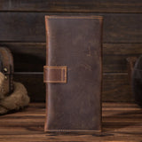 Retro Leather Wallet Crazy Horse Leather Long Men's Wallet