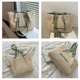 Straw Shoulder Bag Women Summer Tote Beach Handbag