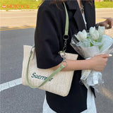 Straw Shoulder Bag Women Summer Tote Beach Handbag