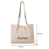 Straw Shoulder Bag Women Summer Tote Beach Handbag