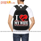 Love Glider Paraglider I Heart My Wife Backpack Large Capacity School Shopping B