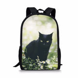HaoYun Children's School Backpack Cats Pattern Students Book-bags Flower Animal