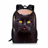 HaoYun Cats Pattern 3D School Bags - Large Capacity Student Bookbags