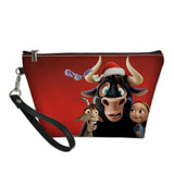 Ferdinand Pattern Leather Travel Cosmetic Bag