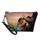 Ferdinand Pattern Leather Travel Cosmetic Bag