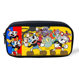 Cuphead Mugman Pen Holder Bag for Children School Supplies