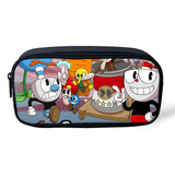 Cuphead Mugman Pen Holder Bag for Children School Supplies