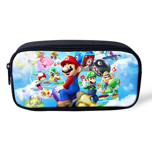 HaoYun Kids Pencil Case Super-Mario-Pattern Students Stationery Box