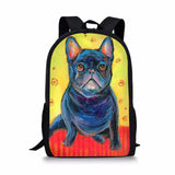 HaoYun Bulldog Print Kids School Backpack