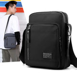 Haoshuai Men's Nylon Shoulder Messenger Bag Large Capacity Backpack