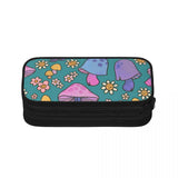Daisy Mushroom Field Pen Box Anime Zipper Pen Bag Stationery Gift