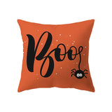 Halloween Horror Pumpkin Spider Print Square Pillow Cover