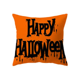Halloween Horror Pumpkin Spider Print Square Pillow Cover