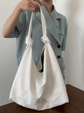Harajuku PU Totes Bags Women Casual Wild Ladies Handbags Solid Shoulder
