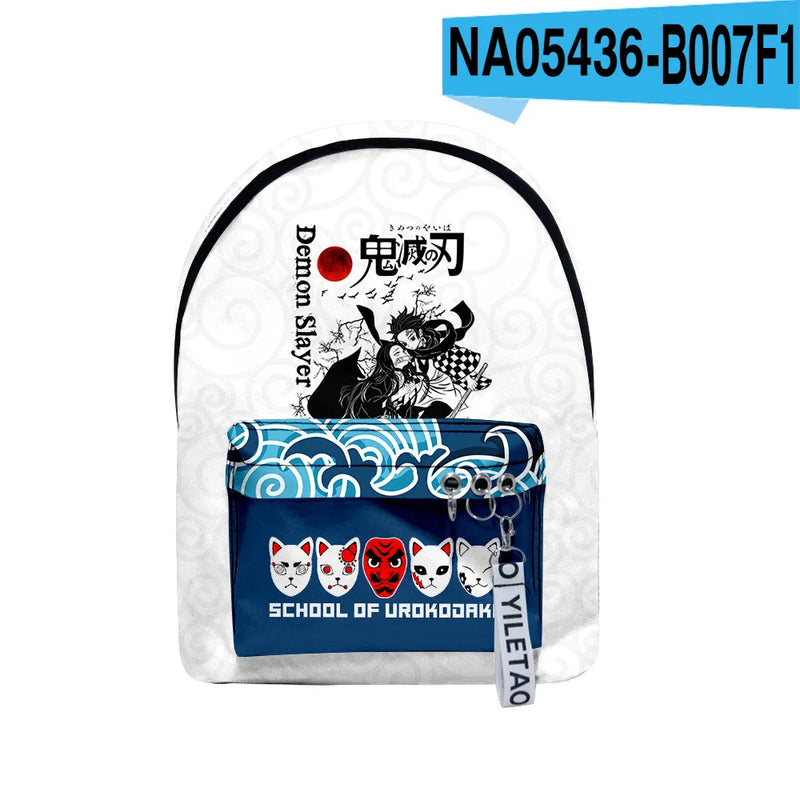 3D Print Demon Slayer School Bags Waterproof Backpacks