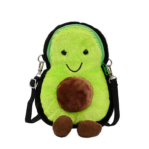 Harajuku Avocado Plush Shoulder Bag for Kids Gift