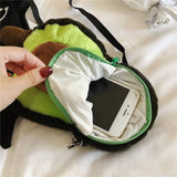 Harajuku Avocado Plush Shoulder Bag for Kids Gift