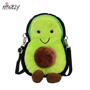 Harajuku Avocado Plush Shoulder Bag for Kids Gift
