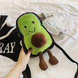 Harajuku Avocado Plush Shoulder Bag for Kids Gift