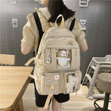Harajuku Backpacks Students School Bookbag Transparent Lovely Large Capacity