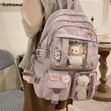 Harajuku Backpacks Students School Bookbag Transparent Lovely Large Capacity