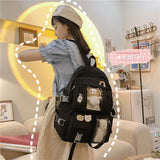 Harajuku Backpacks Students School Bookbag Transparent Lovely Large Capacity