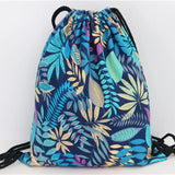 Harajuku Butterfly Backpack European American Cartoon Print Drawstring Bag