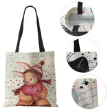 Harajuku Canvas Shopper Bag Christmas Elkwomen Shoulder Bag