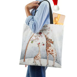 Harajuku Canvas Shopper Bag Christmas Elkwomen Shoulder Bag