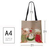 Harajuku Canvas Shopper Bag Christmas Elkwomen Shoulder Bag