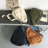 Harajuku Canvas Shoulder Bag Retro Bags for Women Men Crossbody Bag
