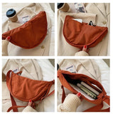 Harajuku Casual Nylon Hobos Crossbody Bag For Women Shoulder Bags