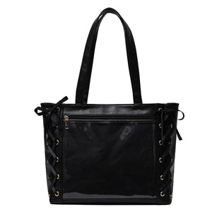 Harajuku Classic ItaBag Ribbons Shoulder Bags Japanese Transparent Soft Girls