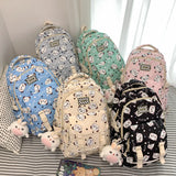 Harajuku Panda Printing Large Schoolbag for Teens Boys Girls