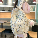 Harajuku Panda Printing Large Schoolbag for Teens Boys Girls