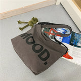 Harajuku Hip Hop Large Student Crossbody School Bag Canvas Women Messenger Bag