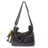 Harajuku Hip Hop Large Student Crossbody School Bag Canvas Women Messenger Bag