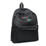 Harajuku Floral Embroidery Backpack Men Women Travel School Backpack