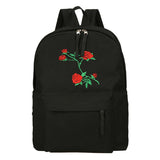 Harajuku Floral Embroidery Backpack Men Women Travel School Backpack