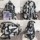Harajuku Graffiti Print Backpack