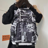 Harajuku Graffiti Print Backpack