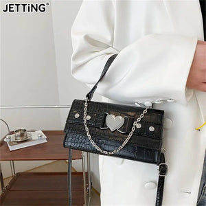 Harajuku Gothic Shoulder Bag Metal Punk Biker Style Female Handbag