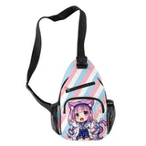 HOLOLIVE Minato Aqua 3D Print Chest Bag Waterproof Crossbody Shoulder Bag