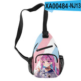 HOLOLIVE Minato Aqua 3D Print Chest Bag Waterproof Crossbody Shoulder Bag