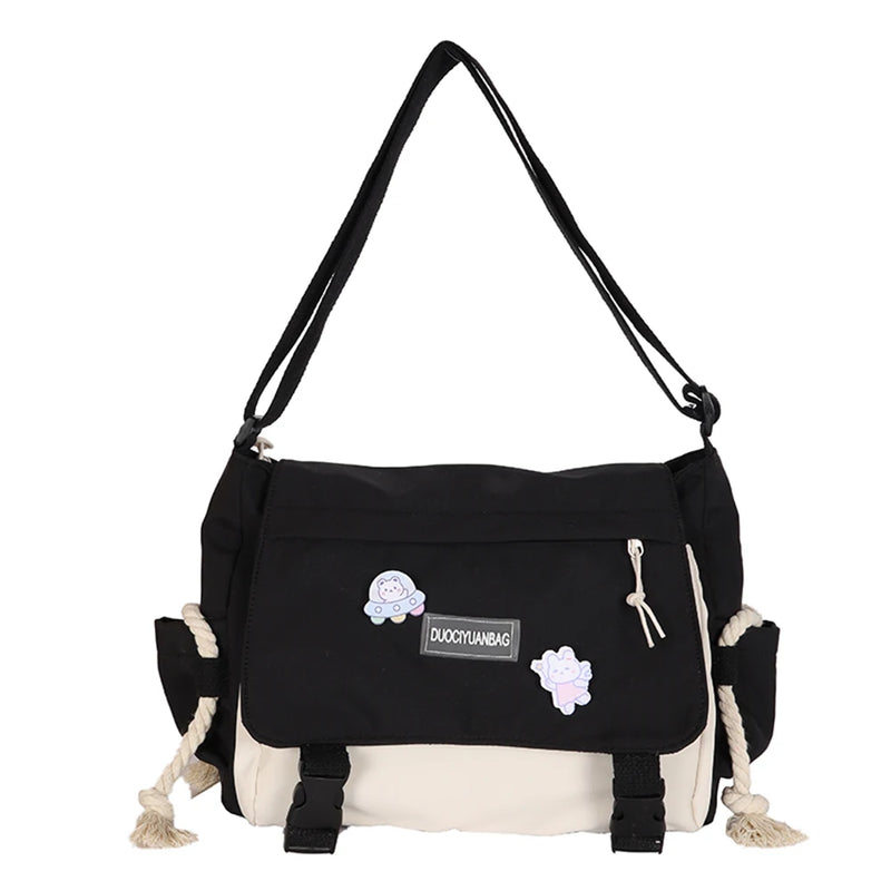 Harajuku Handbags Large Capacity Student Tutorial Bag Hit Ladies Messenger Pouch