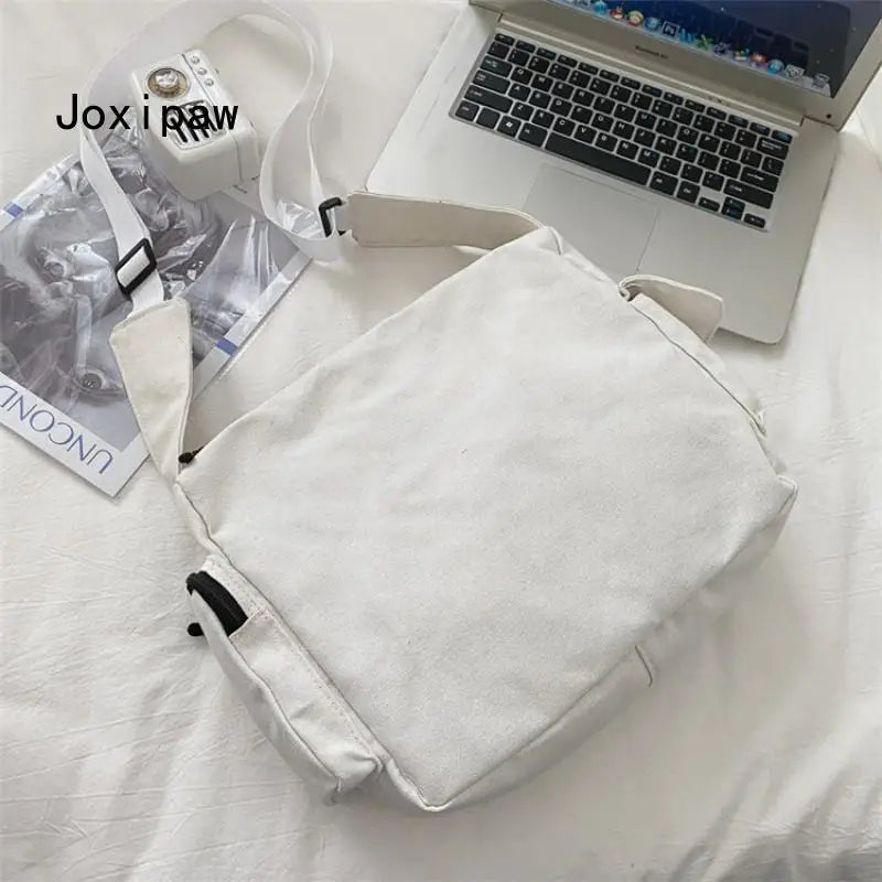 Harajuku Canvas Shoulder Bag Multifunctional Crossbody Female Bag