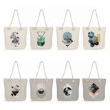 Harajuku Large Capacity Shopping Tote Bags Geometric