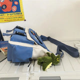 Harajuku Men Women Nylon Crossbody Messenger Bag Girls School Book Bags
