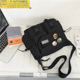 Harajuku Men Women Nylon Crossbody Messenger Bag Girls School Book Bags